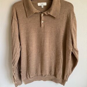 Men’s XL Tan Turnbury Lightweight, Soft, Preppy, Casual Long Sleeve Shirt